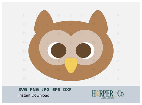 Owl SVG PNG Cut EPS File SVG HarperNCo 