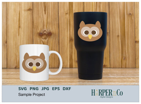Owl SVG PNG Cut EPS File SVG HarperNCo 