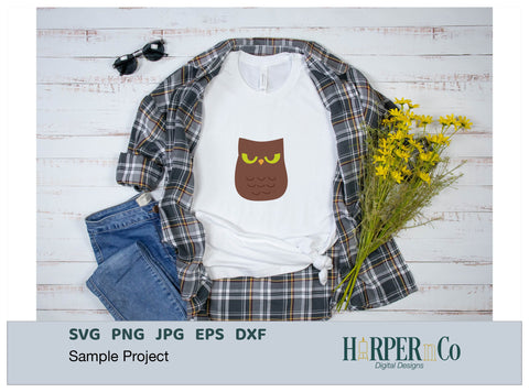 Owl SVG PNG Cut EPS File SVG HarperNCo 
