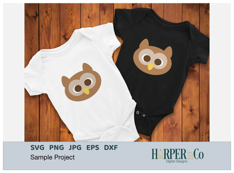 Owl SVG PNG Cut EPS File SVG HarperNCo 