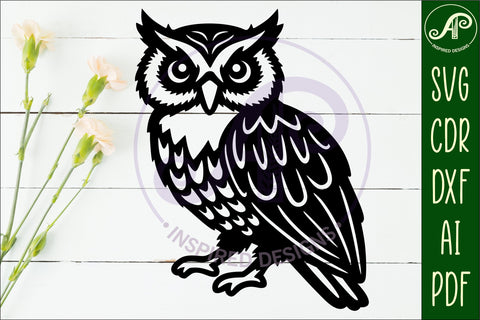 Owl wall art sign, SVG file. vector SVG APInspireddesigns 
