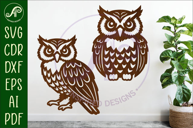Owl wall art sign, SVG file. vector SVG APInspireddesigns 