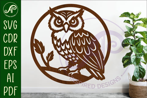Owl wall sign, SVG file. vector sign SVG APInspireddesigns 