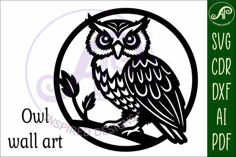 Owl wall sign, SVG file. vector sign SVG APInspireddesigns 