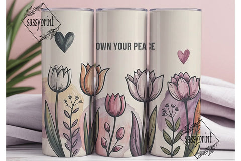 Own Your Peace 20oz Tumbler Wrap Sublimation sassyprint 