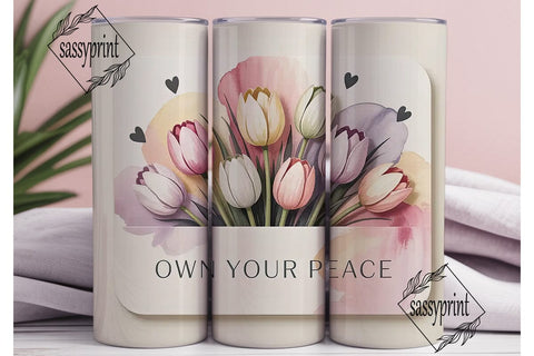 Own Your Peace 20oz Tumbler Wrap Sublimation sassyprint 