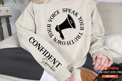 Own your voice speak your truth Sleeve SVG Design SVG Designangry 