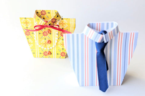 Oxford Shirt Gift Box SVG 3D Paper Risa Rocks It 