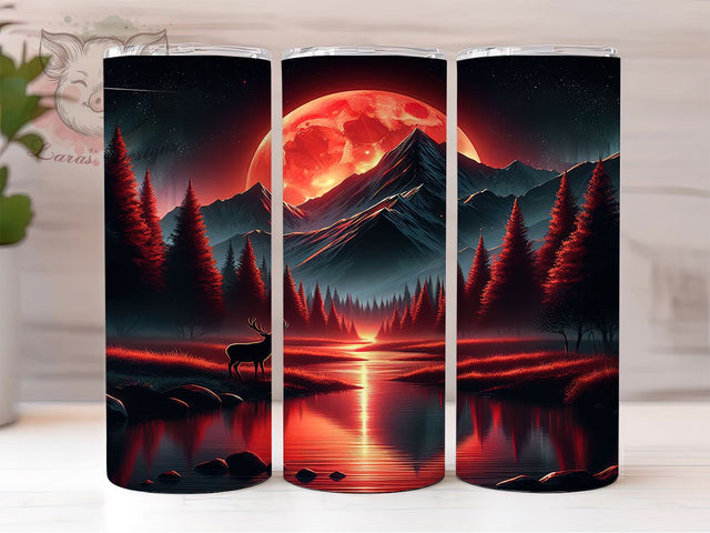 Pacific Northwest Deer Sunset Tumbler, Sunset Tumbler, Deer Hunters, Hunting Wrap, Nature Sublimation, Wildlife Tumbler, Outdoor Design Sublimation Lara' s Designs 