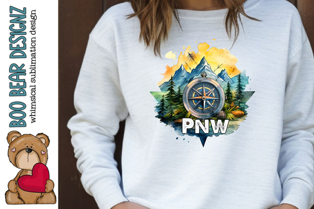Pacific Northwest Outdoor Clipart Sublimation Boo Bear Designz 