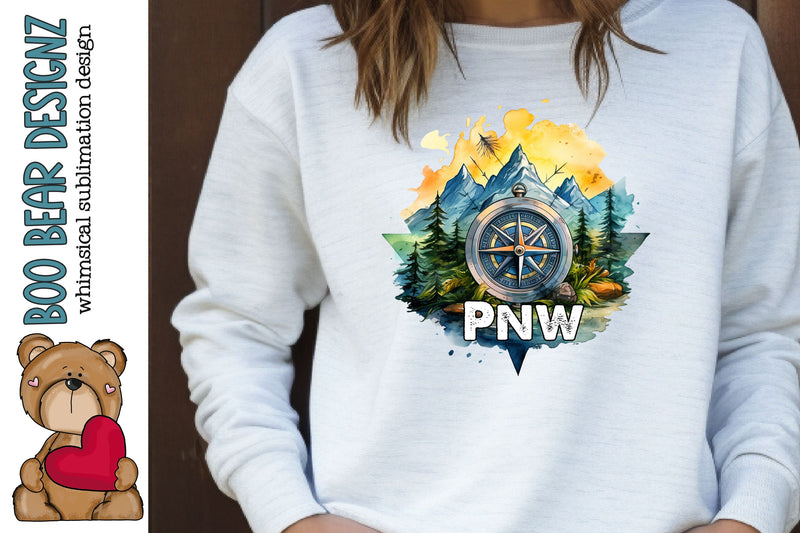 Pacific Northwest Outdoor Clipart Sublimation Boo Bear Designz 