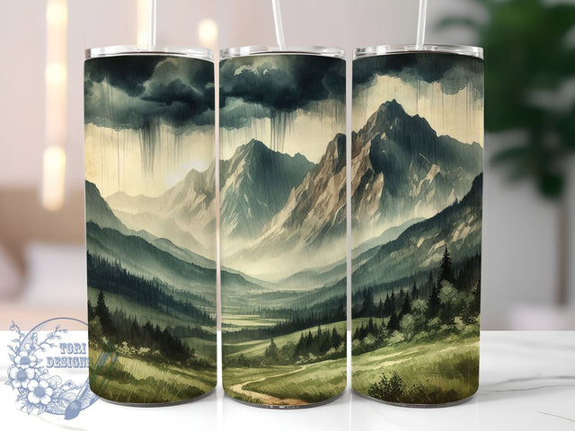 Pacific Northwest Tumbler, Mountains Tumbler Wrap, 20oz Sublimation Design, Nature Lover Gift, Outdoor Adventure Decor, Hiking Tumbler, Scenic Landscape Design Sublimation ToriDesigns 