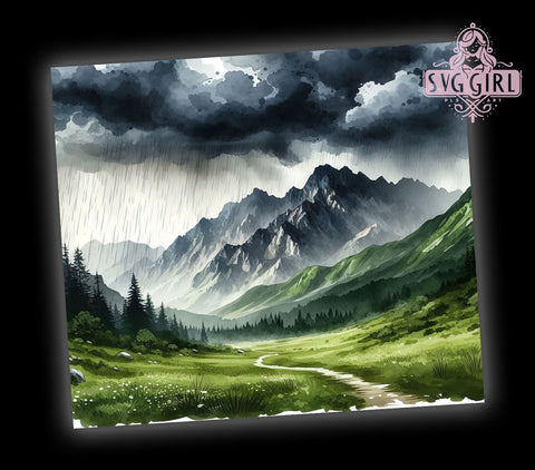 Pacific Northwest Tumbler Wrap, Mountain Range PNG, 20oz Sublimation Design, Nature Lover Drinkware, Outdoor Adventure Tumbler, Scenic Landscape Wrap, Hiking Decor PNG Sublimation SvggirlplusArt 