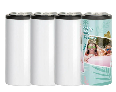 Pack of 4 - 12oz Skinny Can Cooler for Sublimation | Craft Express Blanks for Sublimation Physical Craft Express 
