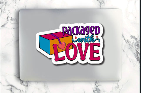 Packaged with love Sticker Design Sublimation Regulrcrative 