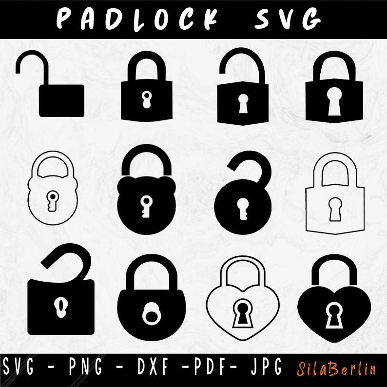 Padlock SVG, Padlock Clipart, Padlock PNG, Lock svg, Key svg, Safety ...