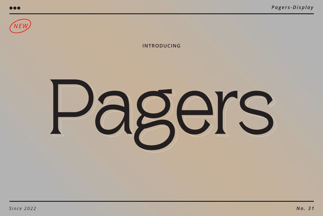 Pagers Display Typeface Font Fadeline Std. 
