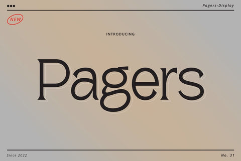 Pagers Display Typeface Font Fadeline Std. 