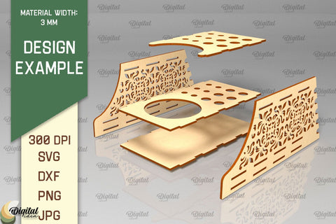 Paint Brush Holder Laser Cut. Brush Organizer SVG SVG Evgenyia Guschina 