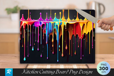 Paint Drip Cutting Board Sublimation Regulrcrative 