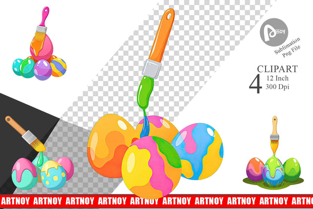 Paintbrush Clipart Sublimation artnoy 