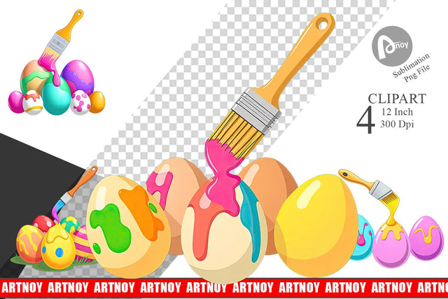 Paintbrush Clipart Sublimation artnoy 