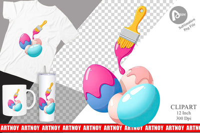 Paintbrush Clipart Sublimation artnoy 