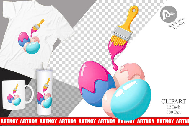Paintbrush Clipart Sublimation artnoy 