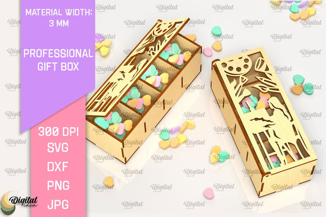 Painter Gift Box Laser Cut. 3D Favor Box SVG Laser Cut SVG Evgenyia Guschina 