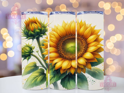 Painting Of A Sunflowers 20oz Tumbler Wrap Sublimation Design, Straight Tapered Tumbler Wrap, Sunflowers Tumbler Png, Instant Digital Download Sublimation SvggirlplusArt 
