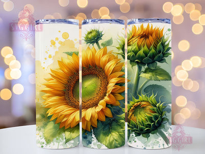 Painting Of A Sunflowers 20oz Tumbler Wrap Sublimation Design, Straight Tapered Tumbler Wrap, Sunflowers Tumbler Png, Instant Digital Download Sublimation SvggirlplusArt 