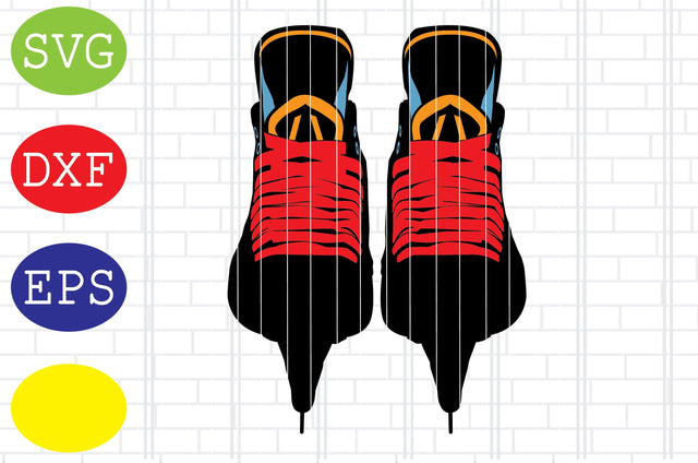 Pair of ice hockey skates Svg, Ice Hockey Svg, Hockey SticksSvg, Winter Sport Svg, Jpg, Eps, Dxf Files SVG DigitalSvgFiles 