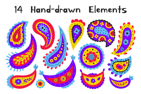 Paisley Shapes PNG Clipart Sublimation Rin Green 