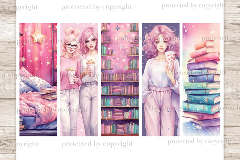 Pajama Weekend Bookmarks | Printable Bookmarks SVG GlamArtZhanna 