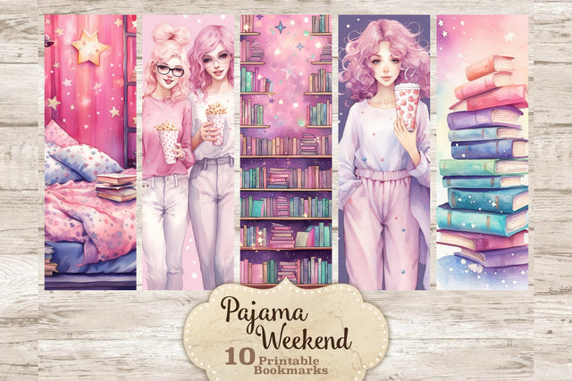 Pajama Weekend Bookmarks | Printable Bookmarks SVG GlamArtZhanna 