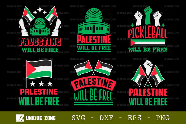 Palestine Will Be Free SVG Freedom For Palestine Tshirt Bundle Palestine Quote Design, TG 0025 SVG Unique Zone 