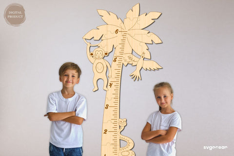 Palm Tree Growth Chart Laser Cut SVG SvgOcean 