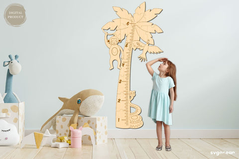 Palm Tree Growth Chart Laser Cut SVG SvgOcean 