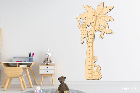 Palm Tree Growth Chart Laser Cut SVG SvgOcean 
