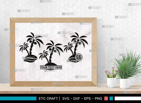 Palm Tree Monogram, Palm Tree Silhouette, Palm Tree SVG, Palm Svg, Summer Svg, Beach Tree Svg, Vacation Svg, SB00524 SVG ETC Craft 