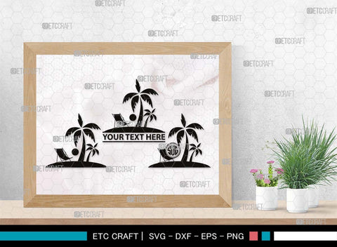 Palm Tree Monogram, Palm Tree Silhouette, Palm Tree SVG, Palm Svg, Summer Svg, Beach Tree Svg, Vacation Svg, SB00524 SVG ETC Craft 
