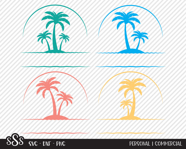 Palm Tree Sunset Bundle | Summer SVG SVG Texas Southern Cuts 