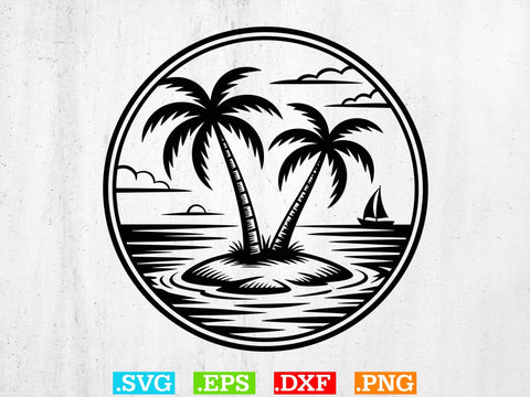 Palm Tree SVG, Palm Cut File, Beach Life Svg SVG Creativeart88 