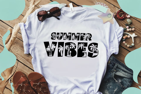 Palm Trees Font - Tropical Beach Summer Font SVG TonisArtStudio 