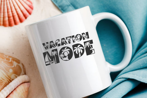 Palm Trees Font - Tropical Beach Summer Font SVG TonisArtStudio 