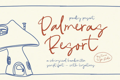 Palmeras Resort - Whimsical Handwritten Script Font Font Timur type 