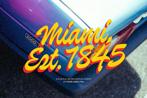 Palmira Club – A Playful Retro Display Script Font Four Lines Std. 