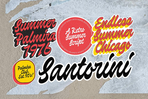Palmira Club – A Playful Retro Display Script Font Four Lines Std. 