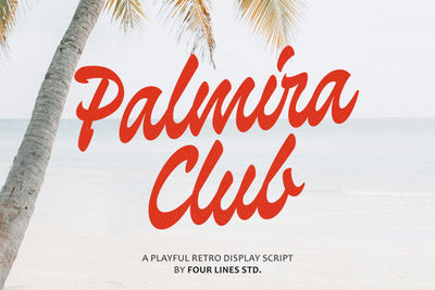 Palmira Club – A Playful Retro Display Script Font Four Lines Std. 