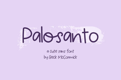 Palosanto Sans Font Beck McCormick 